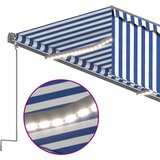  Automatska tenda s roletom i senzorom LED 3,5x2,5m plavo-bijela | shoptok.hr
