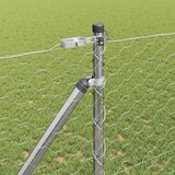  Heksagonalna ograda s stubom 25 x 1,4 m Pocinčani čelik Srebrna | shoptok.hr