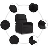  Električni naslonjač od tkanine crni | shoptok.hr