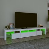 TV ormarić s LED svjetlima bijeli 230x36,5x40 cm | shoptok.hr