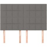  Posteljno vzglavje 4 kosa temno siv 72x5x78/88 cm blago, (20792998) | Shoptok.si