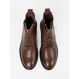 Sergio Leone Brown lace-up ankle boots with a low heel by | Shoptok.si