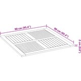Stolna ploča 90x90x2,2 cm četvrtasta od masivnog drva bagrema | shoptok.hr