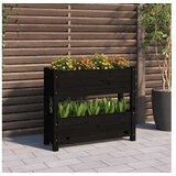  Visoka greda črna 77x25x66 cm trdna borovina | Shoptok.si
