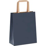  Papirnate vrećice 250 kom s ručkama plave 18x8x22 cm | shoptok.hr