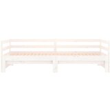  Dnevni ležaj na izvlačenje bijeli 2x(80x200)cm masivna borovina | shoptok.hr