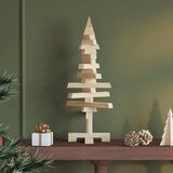  | Drveno božićno drvce | s stalakom prirodna 60 cm Masivna borovina | shoptok.hr