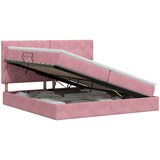  Krevet s madracem i skladištem Ružičasta 200 x 200 cm Baršun | shoptok.hr