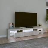 TV ormarić s LED svjetlima siva boja betona 200x36,5x40 cm | shoptok.hr