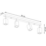  Sollux SL.1038 - Reflektorska svetiljka KEKE 4xGU10/40W/230V hrast | Eponuda.com
