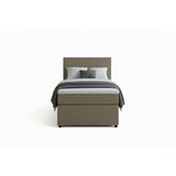 MID.YOU BOXSPRING POSTELJA 90 cm x 200 cm , tekstil, leseni material peščene barve | Shoptok.si
