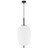 Nova Luce Bijela/crna staklena viseća svjetiljka ø 27 cm Lato – Cijene
