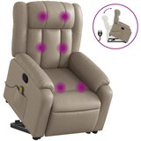 Maison Chic masažni naslanjač - Relax naslanjač s funkcijo vstajanja kapučino umetno usnje, (22061455) | Shoptok.si
