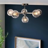  Endon 104050 - Luster na šipci ALLEGRA 6xE14/7W/230V sjajni hrom/prozirno | Eponuda.com