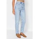 Trendyol blue Double Button High Waist Mom Jeans | ePonuda.com