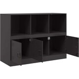 vidaXL Komoda črna 99x39x73 cm jeklo | Shoptok.si