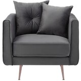 Bessagi Home počivalnik chesterfield luis, žamet, siva | Shoptok.si