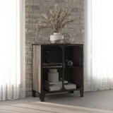 The Living Store Omara siva 72x36x82 cm kovina in MDF - Omara Za Shranjevanje, (21430708) Cene