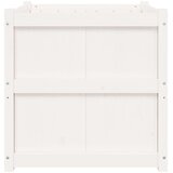 vidaXL Vrtno cvetlično korito belo 70x70x70 cm trdna borovina | Shoptok.si
