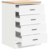 vidaXL Garažni ormar za odlaganje bijeli 60x51x85 cm masivne borovine | shoptok.hr