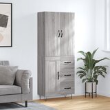 vidaXL Visoka komoda siva sonome 69 5x34x180 cm od konstruiranog drva | shoptok.hr
