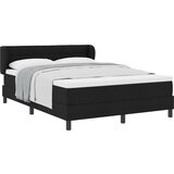 vidaXL Postelja s pomičnim dnom in vzmetnico Črna 160x200 cm Tkanina | Shoptok.si