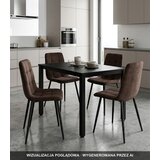 KARA stolica - tamnosmeđi baršun / crne noge x 4 | shoptok.hr