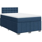 vidaXL Box spring postelja z vzmetnico moder 120x200 cm blago, (21306211) | Shoptok.si