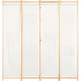 Sobna pregrada s 4 panela od tkanine 160 x 170 x 4 cm krem | Eponuda.ba