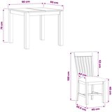  Blagovaonski set 3 kom. Siva Čvrsto Hrastovo Drvo | shoptok.hr