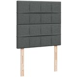 VidaXL Box spring postelja z vzmetnico temno siva 80x200 cm blago Slike
