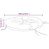  Okrugli jastuk plavo-bijele pruge Ø 100x11 cm od tkanine Oxford | shoptok.hr