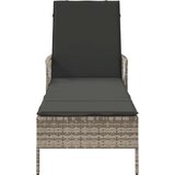  Ležaljka Svijetlo siva i tamno siva 200 x 55 x 92 cm poliratan | shoptok.hr