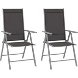 Maison Chic Zložljivi Vrtni Stoli - Stol za vrti 2 kosa tekstil črni JS2686, (21876517) | Shoptok.si
