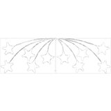vidaXL Božična zvezda med 432 LED večbarvno 180 x 57 cm PVC | Shoptok.si