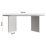 Hanah home Klub sto Leo Large, 110x42x60 cm, Prljavo Bijeli | Eponuda.ba