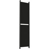 Sobna pregrada s 6 panela crna 300 x 220 cm od tkanine | shoptok.hr
