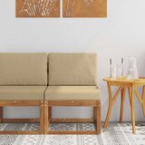  Srednja sofa za van Čvrsto drvo akacije Prirodna - Prirodno i bež 1x srednji | shoptok.hr
