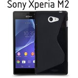  Gumijasti / gel etui S-Line za Sony Xperia M2 - črni | Shoptok.si