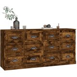  Komode 2 kom boja dimljenog hrasta od konstruiranog drva | shoptok.hr