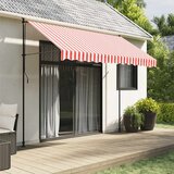 vidaXL Nadomestna tkanina za tendo rdeče in bele črte 3x2,5 m | Shoptok.si
