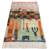RugsX Preproge BERBER preproga MR4296 Beni Mrirt ročno tkana 110x150 cm Zelena | Shoptok.si