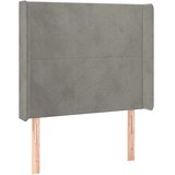  box spring s madracem LED svjetlosivi 90x190 cm baršun | shoptok.hr