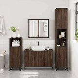 vidaXL Kopalniška omarica rjavi hrast 90x33x60 cm inženirski les | Shoptok.si