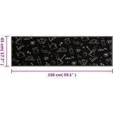  Kuhinjski tepih perivi s natpisom Morning 45x150 cm baršunasti | shoptok.hr