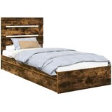  Krevet s od storage s uzglavljem Dimljeni hrast 70 x 190 cm | shoptok.hr