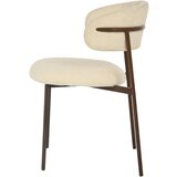 MID.YOU STOL, les, kovina, tekstil bela | Shoptok.si