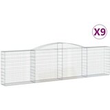  Lučne gabionske košare 9 kom 400x30x100/120cm pocinčano željezo | shoptok.hr