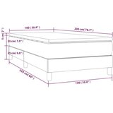 vidaXL Krevet s oprugama i madracem krem 100x200 cm od umjetne kože | shoptok.hr