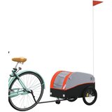 Prikolica za bicikl crno-narančasta 30 kg željezna | Eponuda.com